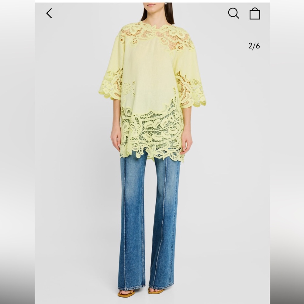 Ulla Johnson Brinna Embroidered Lace Tunic